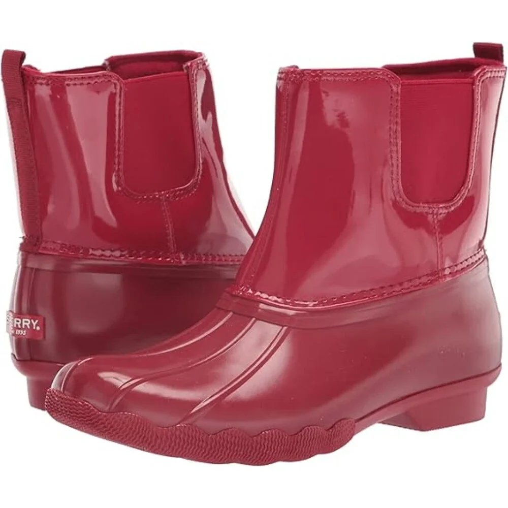 Sperry Saltwater STK164828 Boots Kids US 6 Red Waterproof Ankle Chelsea GAL1063